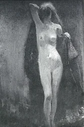 Nude with Red Cloak